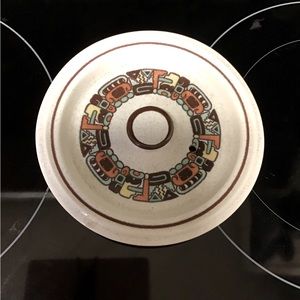 Vintage MCM Flame Chef Aztec Sauce Pot Lid Only**